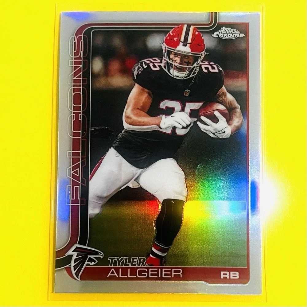 2025 Topps Chrome Football Tyler Allgeier Refractor #17‎ Atlanta Falcons NFL